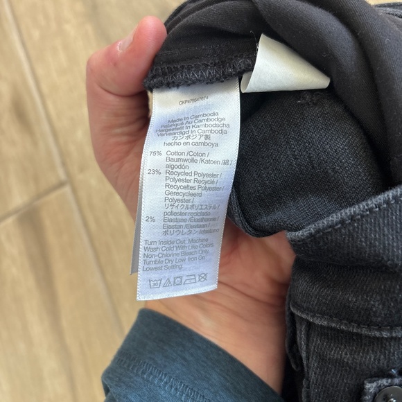 Madewell Kick Out Crop Flare Jeans Womens 27P Black Wash Denim Stretch Boho - Picture 5 of 10